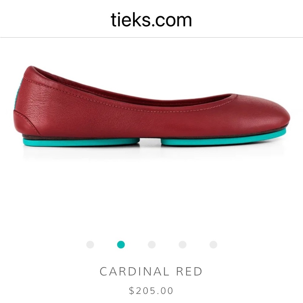 Tieks Cardinal Red Leather Ballet Flats